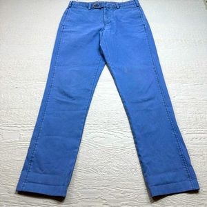 Sid Mashburn Pants Mens 32X32 Blue Canvas Straight Cotton Casual Chino
